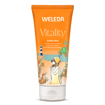 Vitality's Sea Buckthorn Shower Cream, 200ml Nourishing Body Cleanser
