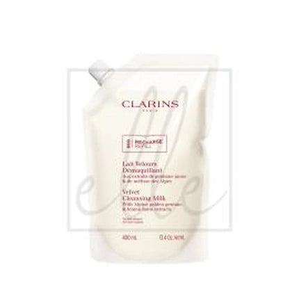 Clarins Velvet Cleansing Milk Refill, 400ml Gentle Face Cleanser & Makeup Remover