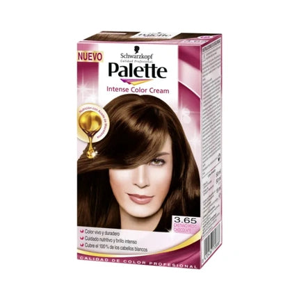 Schwarzkopf Palette Intense Color Cream 365 Brown Chocolate Permanent Hair Color Kit