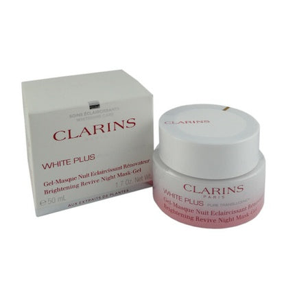 Clarins White Plus Brightening Revive Night Mask-Gel, 50ml – Overnight Brightening Facial Mask for Women