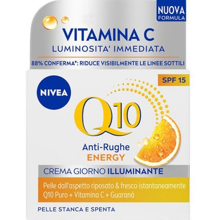Nivea Q10 Anti-Wrinkle Energy Illuminating Day Cream SPF 15, 50ml Hydrating Face Moisturizer