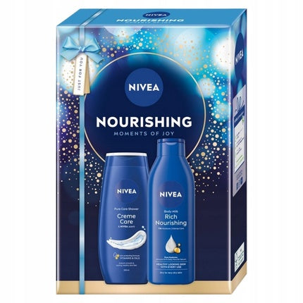 Nivea Nourishing Moments of Joy Gift Set Cream Care Shower Gel, 250ml & Rich Nourishing Body Milk, 250ml