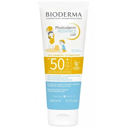 Bioderma Photoderm Pediatrics Milk SPF 50+ (200ml) High Protection Sunscreen for Children's Sensitive Skin