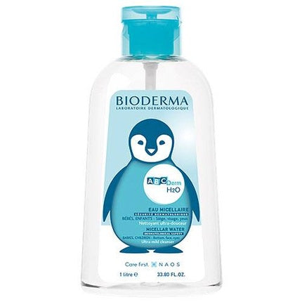 Bioderma ABCDerm H2O Micellar Water, 1000ml | Gentle No-Rinse Cleanser for Babies & Children