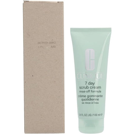 Clinique 7 Day Scrub Cream Rinse-Off Formula for Unisex, 3.4oz (100ml) - Gentle Facial Exfoliating Scrub