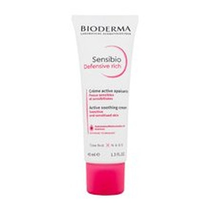 Bioderma Sensibio Defensive Rich Active Soothing Cream, 40ml | Nourishing Moisturiser for Sensitive & Dry Skin