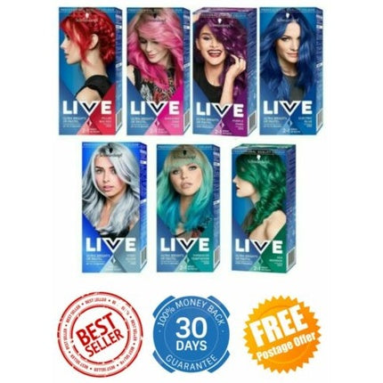 Schwarzkopf Live Ultra Brights or Pastel Semi-Permanent Hair Dye 098 Steel Silver, 3ml