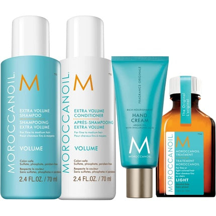 Moroccanoil Volume Travel Set | Volumizing Shampoo, Conditioner & Hair Treatment Travel Kit