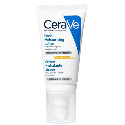 CeraVe Facial Moisturising Lotion SPF 30 Hydrating Face Cream with Sun Protection, 52ml