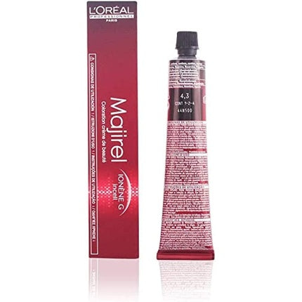 L'Oreal Professionnel Majirel 4.3 Golden Brown Permanent Hair Color, 50ml