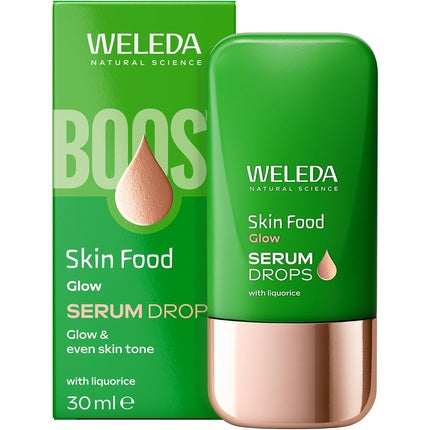 Weleda Skin Food Glow Face Serum Drops with Liquorice Hydrating Facial Serum, 30ml