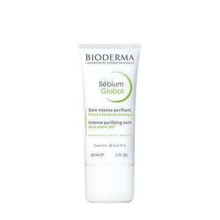 Bioderma Sébium Global Intensive Purifying Care, 30ml – Daily Moisturiser for Combination to Oily & Blemish-Prone Skin