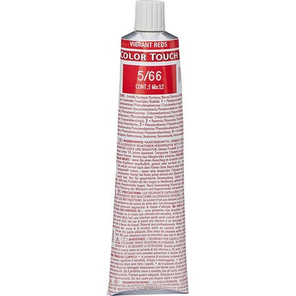 Wella Professionals Color Touch Vibrant Reds 5/66 Light Brown Violet Intensive Demi-Permanent Hair Color, 60ml