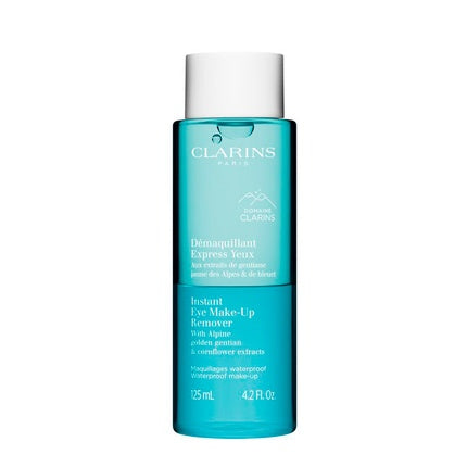 Clarins Instant Eye Make-Up Remover, 125ml Two-Phase Eye Makeup Remover with Alpine Golden Gentian & Cornflower Extracts