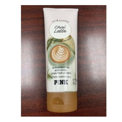 Victoria's Secret PINK Chai Latte 24 Hour Moisture Body Lotion, 236ml (8oz) – Hydrating Body Lotion with Warm Gourmand Fragrance