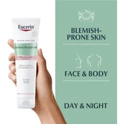 Eucerin DermoPure Triple Effect Cleansing Gel for Blemishes & Post-Acne Marks, 150ml