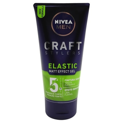 Nivea Men Craft Stylers Elastic Matt Effect Gel, 150ml | Flexible Hold Hair Styling Gel with Matte Finish
