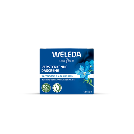 Weleda Blue Gentian & Edelweiss Strengthening Day Cream, 40ml Firming Daily Face Moisturiser for Mature Skin