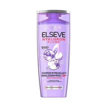 L'Oréal Paris Elseve Hyaluron Plump Hydrating Shampoo, 400ml for Dehydrated Hair