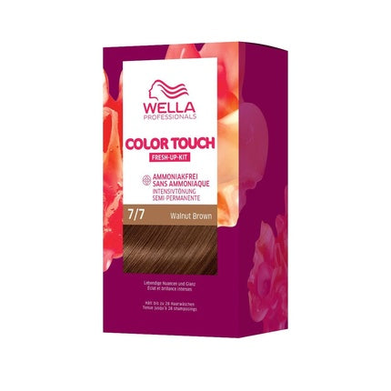 Wella Color Touch Kit 7/7 Walnut Brown Demi-Permanent Hair Color, 130ml