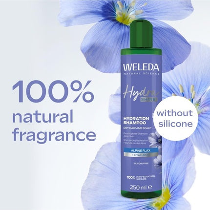 Weleda Hydra Shine Shampoo with Hyaluron & Alpine Flax for Hydration and Shine, 250ml