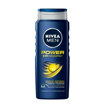Nivea Men Sport Shower Gel, 500ml Body, Face & Hair Cleanser