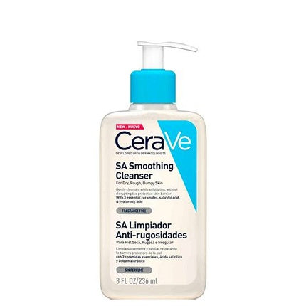 CeraVe SA Smoothing Cleanser, 236ml Exfoliating Face & Body Cleanser for Dry, Rough & Bumpy Skin