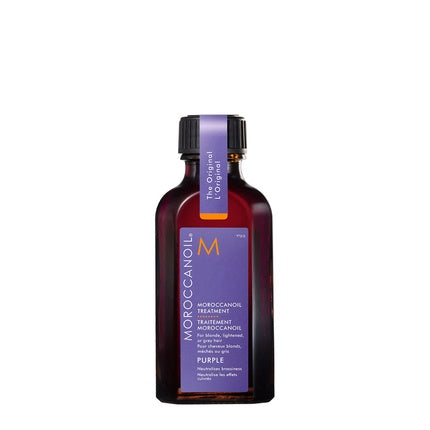 Moroccanoil Treatment Purple Hair Oil, 25ml Tone-Enhancing Hair Treatment for Blonde & Grey Hair