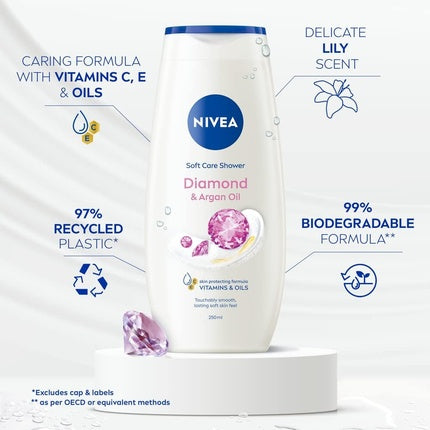 Nivea Diamond Touch Shower Cream Body Wash, 250ml