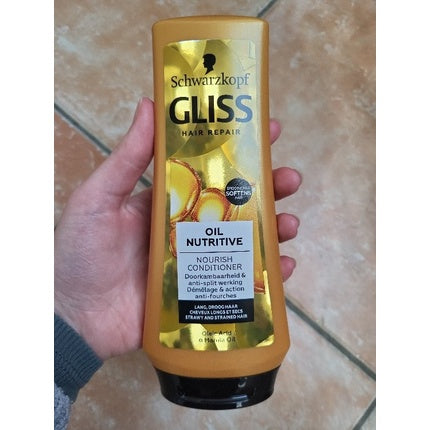 Schwarzkopf Gliss Oil Nutritive Conditioner, 200ml Nourishing Conditioner for Dry & Brittle Hair