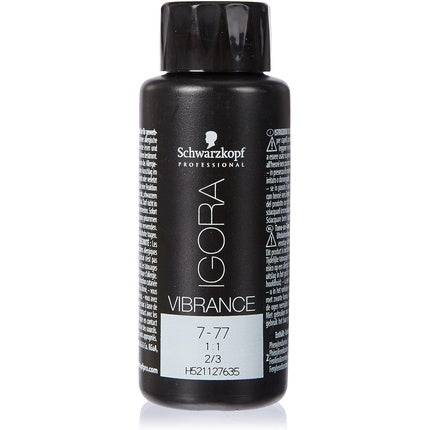 Schwarzkopf Professional Igora Vibrance 7-77 Medium Blonde Copper Extra Demi-Permanent Hair Color, 60ml