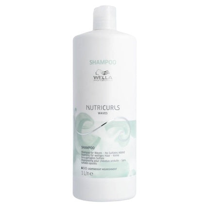 Wella Professionals Nutricurls Shampoo for Waves, 1000ml Moisturizing Shampoo for Wavy Hair
