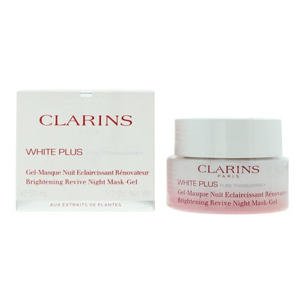 Clarins White Plus Brightening Revive Night Mask-Gel, 50ml – Overnight Brightening Facial Mask for Women