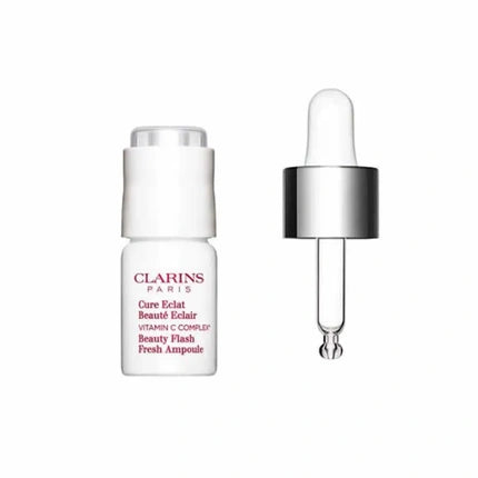 Clarins Beauty Flash Fresh Ampoule Brightening Skin Treatment with Vitamin C, 8ml | Radiance-Boosting Facial Serum