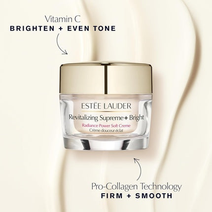 Estée Lauder Revitalizing Supreme+ Bright Radiance Power Soft Cream Moisturizer Brightening Anti-Age Face Cream