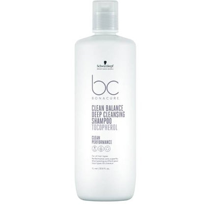 Schwarzkopf Professional BC Bonacure Clean Balance Deep Cleansing Shampoo, 1000ml Clarifying Shampoo