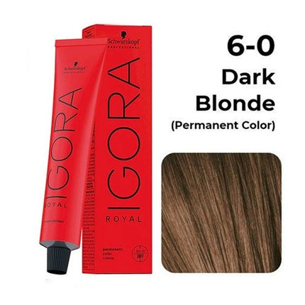 Schwarzkopf Professional Igora Royal 6-0 Dark Blonde Permanent Hair Colour, 60ml