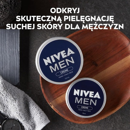 Nivea Men Creme Nourishing Moisturizer for Body, Face & Hands, 75ml