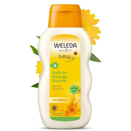Weleda Baby Calendula Oil, 200ml | Natural Baby Body Oil for Gentle Skin Care & Massage