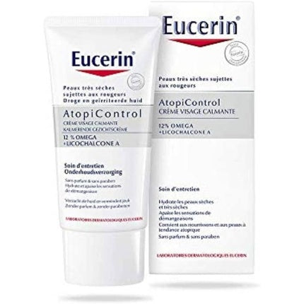 Eucerin AtopiControl Soothing Face Cream, 50ml Daily Moisturising Face Cream for Dry & Sensitive Skin