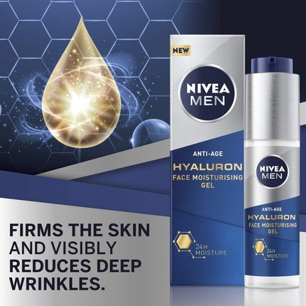 Nivea Men Anti-Age Hyaluron Face Moisturising Gel, 50ml