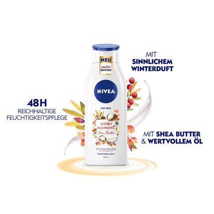 Nivea Winter Moment Body Milk, 400ml Rich Body Lotion for Dry Skin 48h Moisture