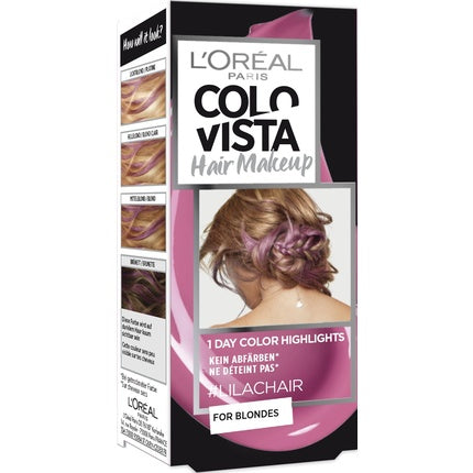 L'Oreal Paris Colorista Hair Makeup 1-Day Color Highlights 4 Lilac | Temporary Hair Color