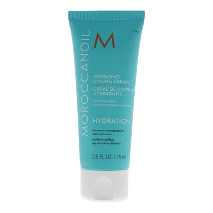Moroccanoil Hydrating Styling Cream, 75ml - Leave-In Styling Cream for All Hair Types
