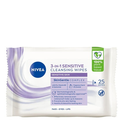 Nivea Sensitive Cleansing Wipes 25 Count