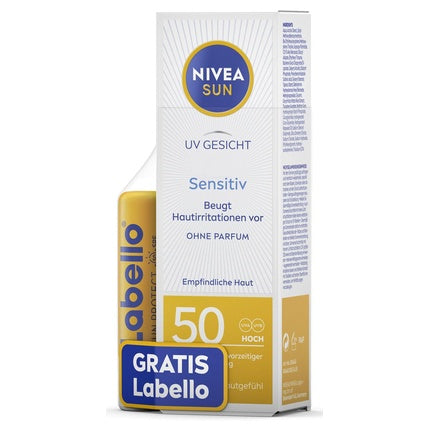 Nivea Sun UV Face Sensitive Sunscreen SPF 50 Facial Sun Cream for Sensitive Skin