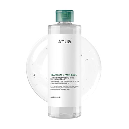 Anua Heartleaf Low pH Deep Cleansing Water with Micellar Water, Panthenol & Squalane | Gentle Makeup Remover