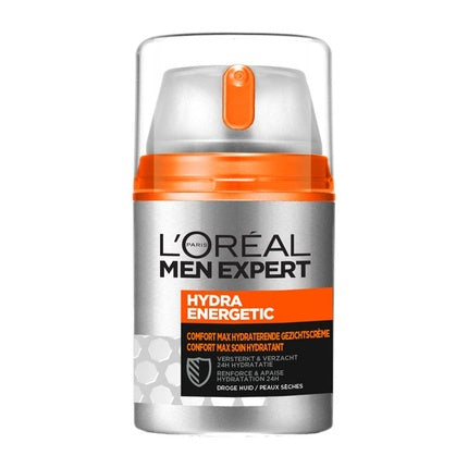 L'Oréal Paris Men Expert Hydra Energetic Comfort Max Moisturiser | Daily Hydrating Face Cream for Men