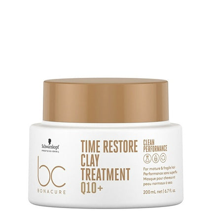 Schwarzkopf Professional BC Bonacure Q10+ Time Restore Clay Treatment Mask for Mature & Fragile Hair, 500ml