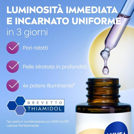 Nivea Cellular Luminous630 Skin Glow Instant Brightening Face Serum, 15ml - Hydrating Radiance Serum with Luminous630 & Hyaluronic Acid